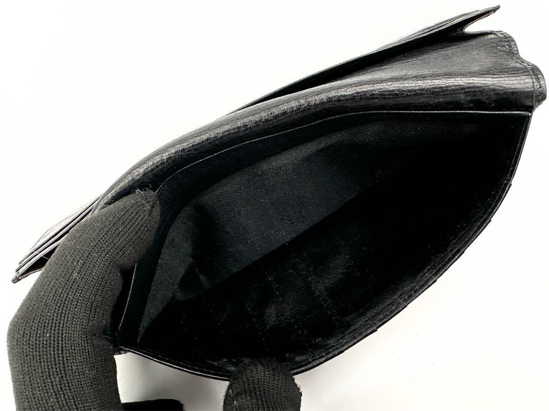 バレンシアガ レザー財布 お札入れ 黒 ブラック 長財布 ロング