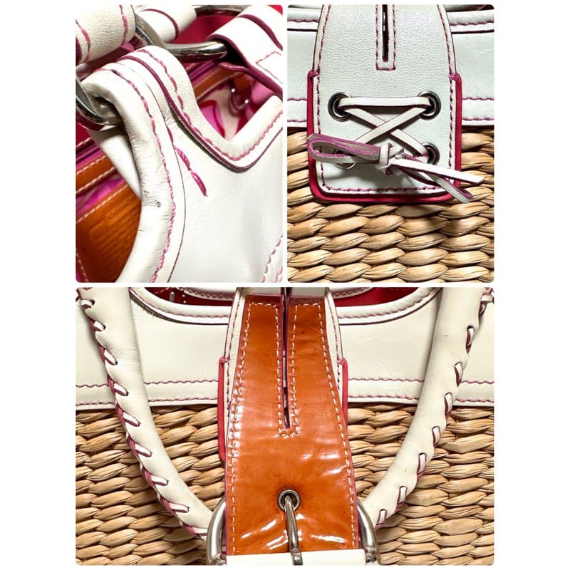 コーチ COACH かごバッグ ハンドバッグ 6271 白 ホワイト コーチ COACH かごバッグ ハンドバッグ 6271 白 ホワイト