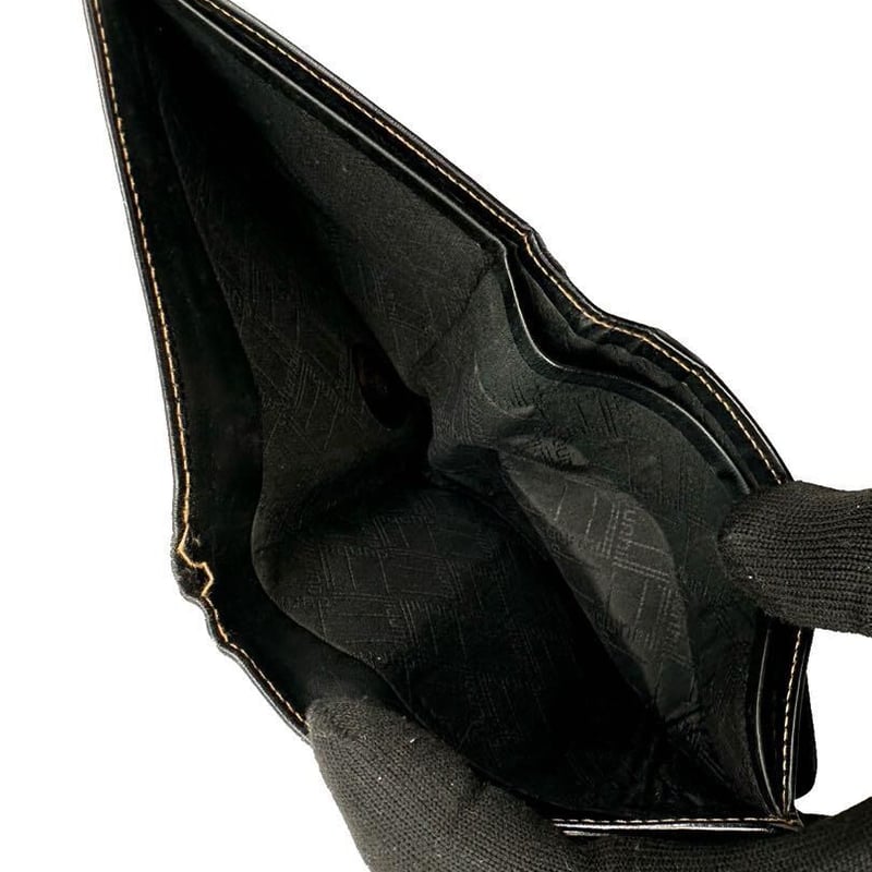 ダンヒル レザー 財布 お札入れ 黒 ブラック 二つ折り財布 ウォレット