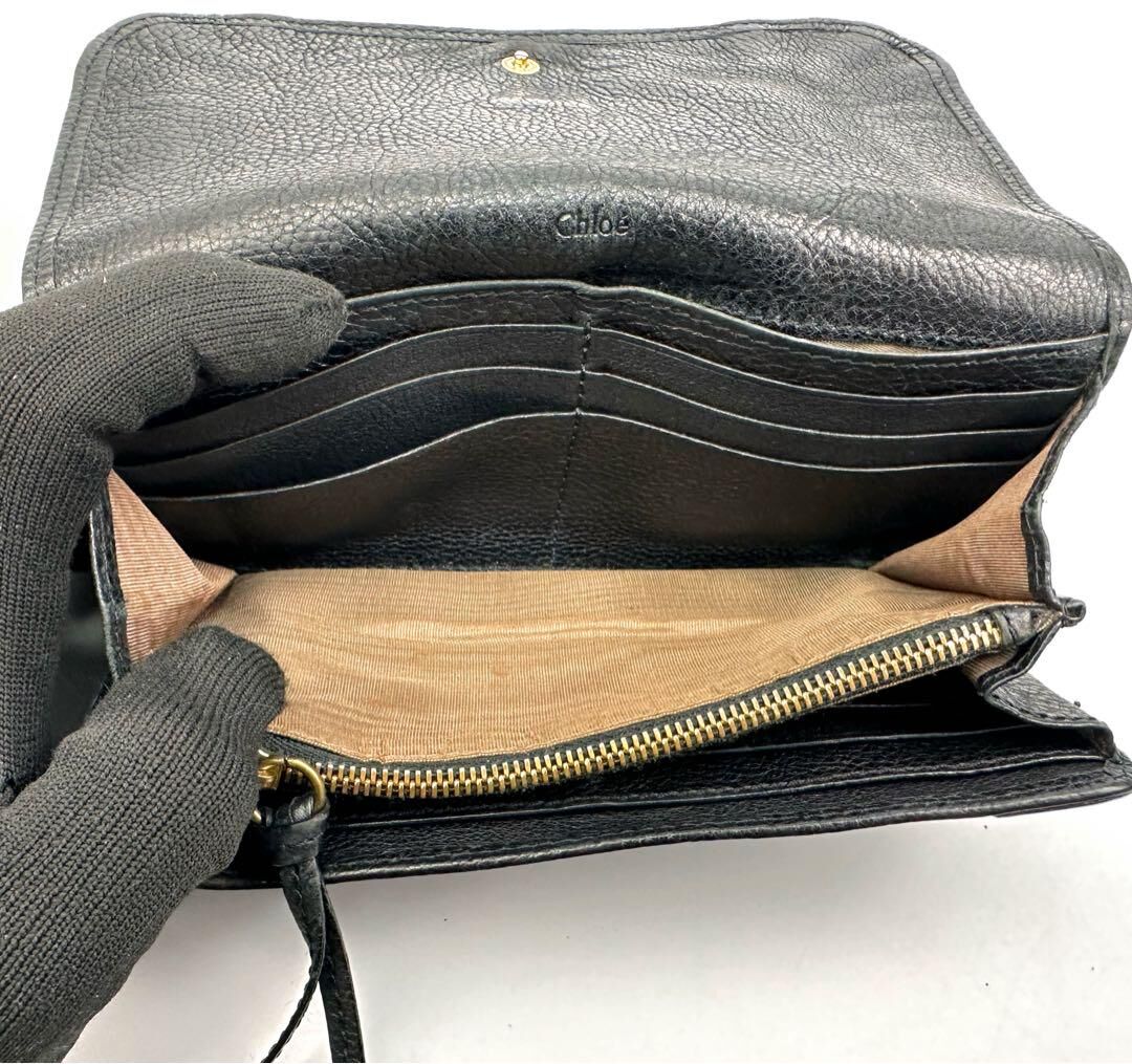 クロエ パラティ ブラック 黒 長財布 レザー Chloe ロングウォレット