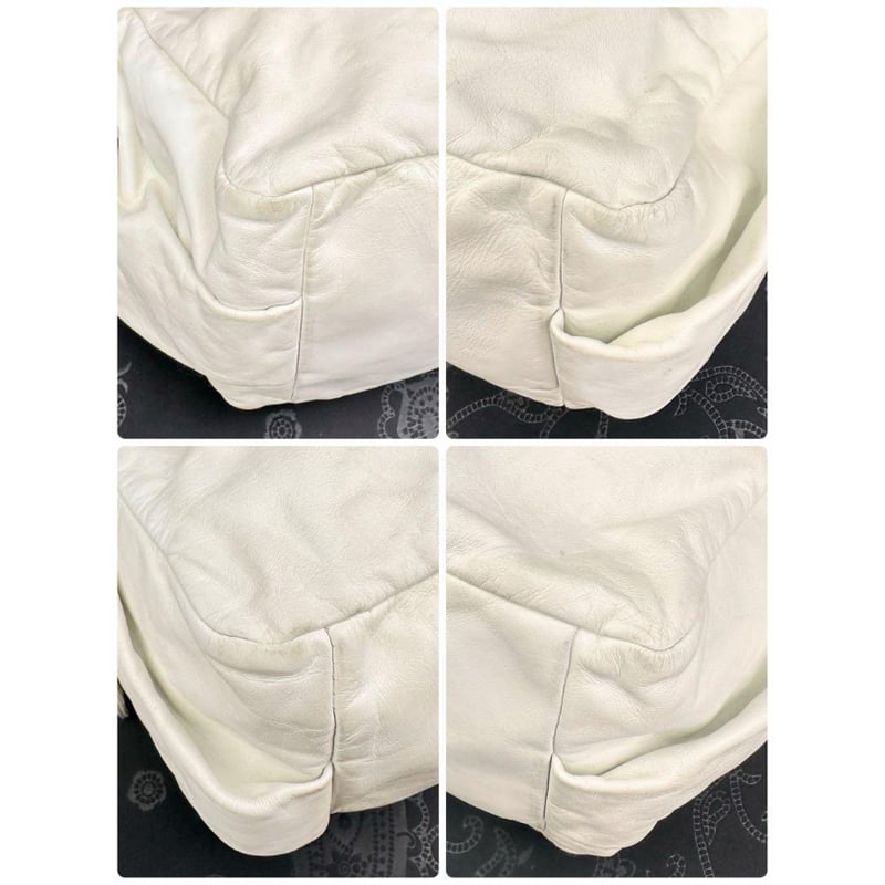 美品 ミュウミュウ トートバッグ ハンド 肩掛け 白タグ レザー レディース ミュウミュウ MiuMiu 木製ハンドル トートバッグ ワンショルダー