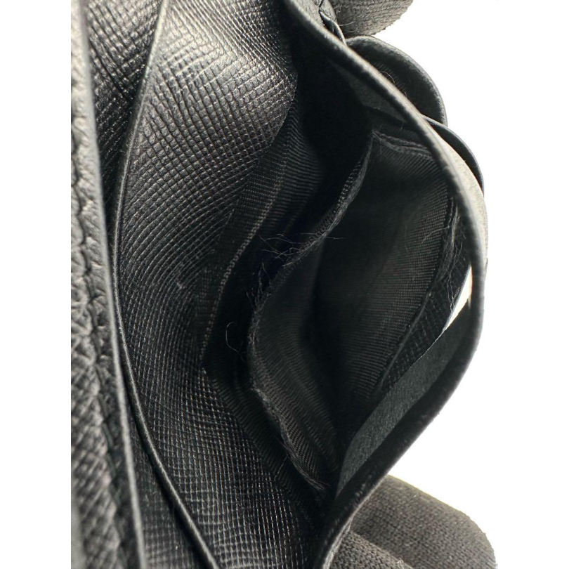 プラダ 三つ折り財布 PRADA ナイロン×レザー ブラック 黒 プラダ 三つ折り財布 PRADA ナイロン×レザー ブラック 黒