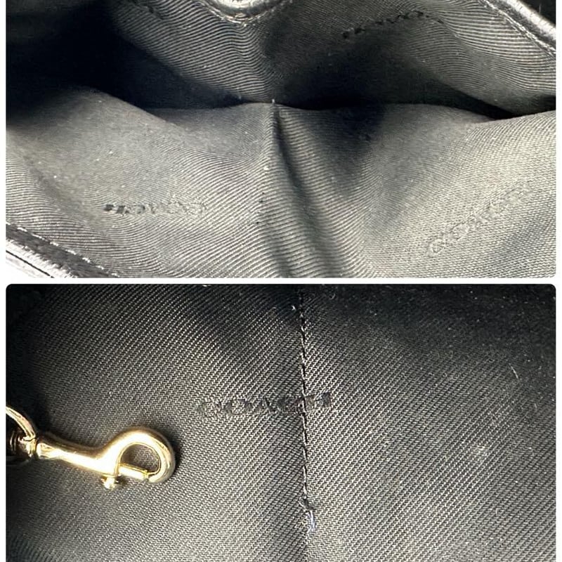 コーチ 2wayブラック ペブルドレザー ハンドバッグ ショルダー  