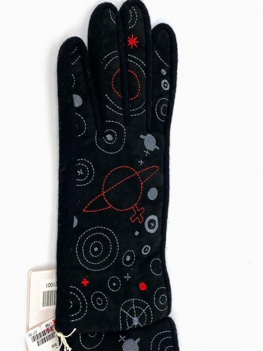 ヴィヴィアンウエストウッド 手袋 オーブ ドット ブラック 黒スエード