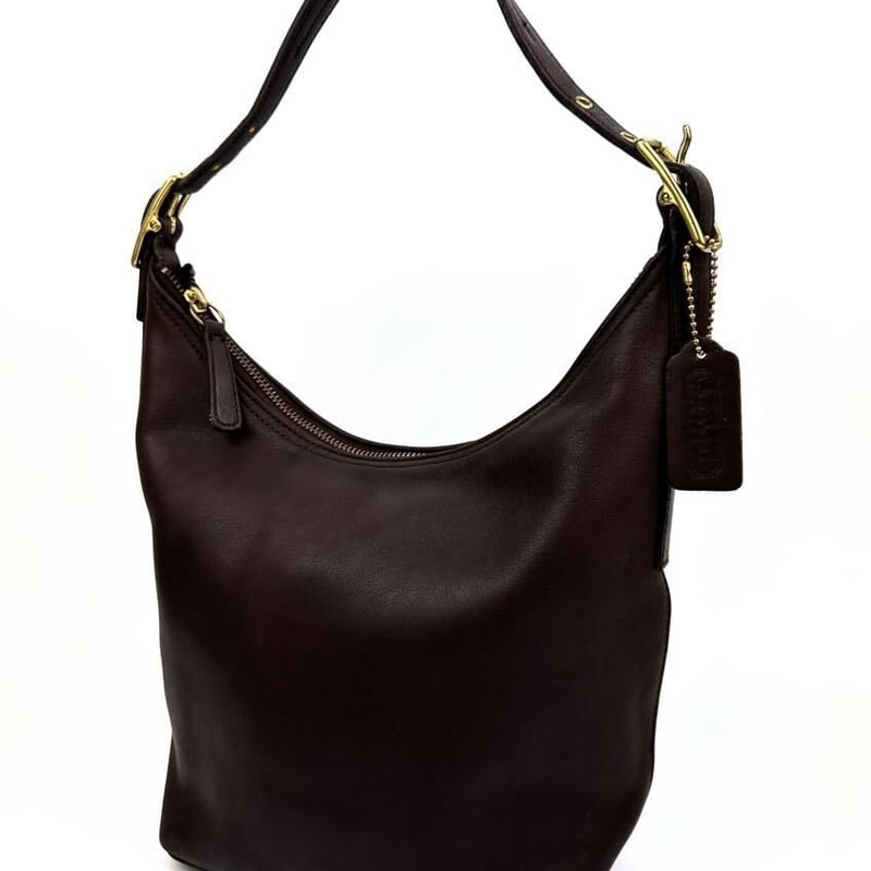 コーチ ワンショルダー グラブタンレザー 9823 ダークブラウン バケツ  