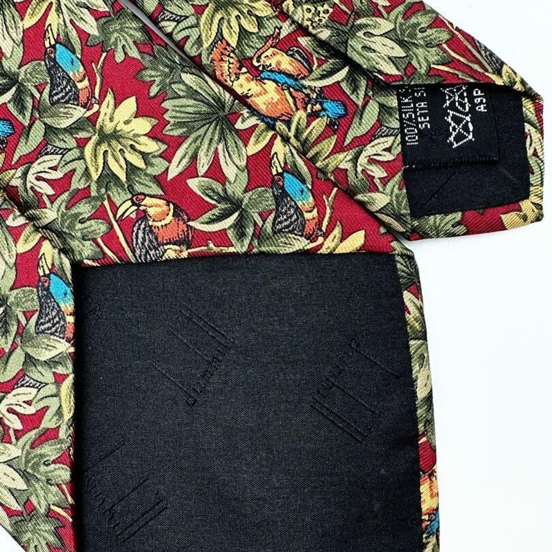 dunhill ダンヒル シルク100% ストライプ ネクタイ ブラウン 刺繍 dunhill/ダンヒル通販 | シルク レジメンタル ストライプ ウーブンタイ