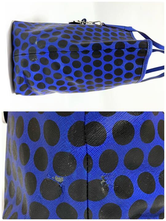 マイケルコース A4 PC トートバッグ レザーバッグ 青 青紫 PVC