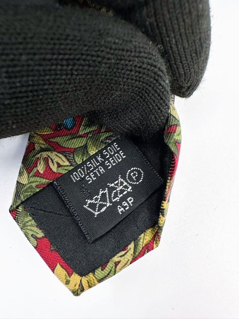 dunhill ダンヒル シルク100% ストライプ ネクタイ ブラウン 刺繍