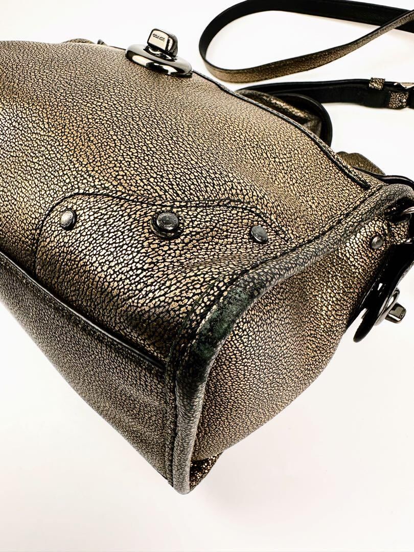【中古】COACH ライダー24 サッチェル 2WAY ハンドバッグ ベージュ コーチ 2WAY ハンドバッグ ショルダーバッグ 斜め掛け バワリー