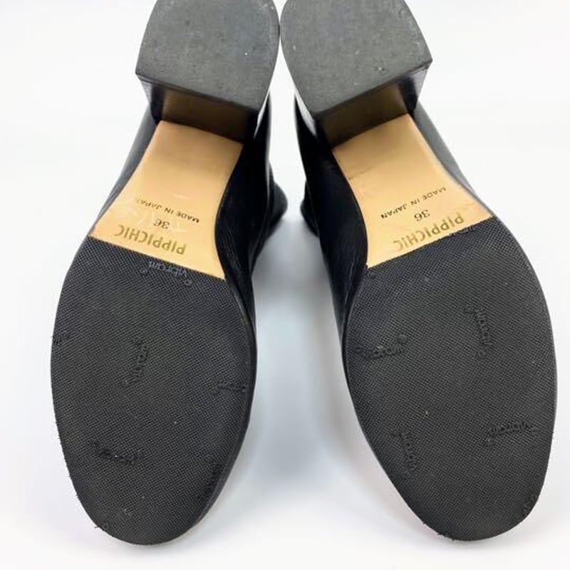 ピッピシック ストレッチレザーブーツ ショート 23cm ヒール7cm  