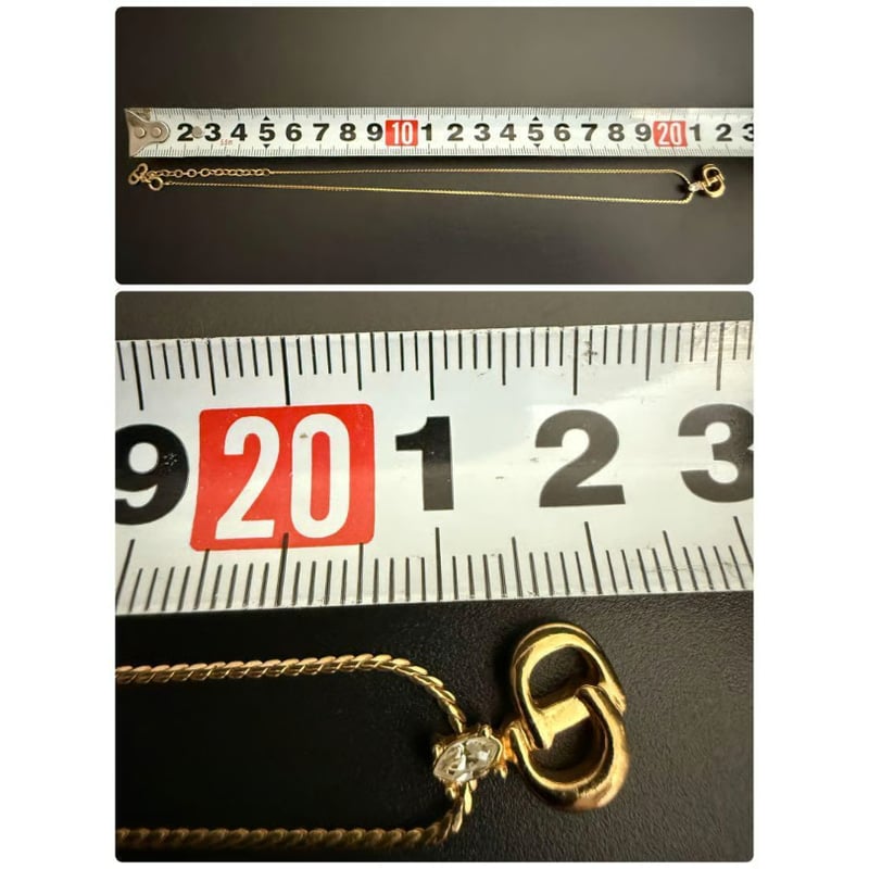 美品 Christian Dior クリスチャン ディオール ネックレス ゴールド CD