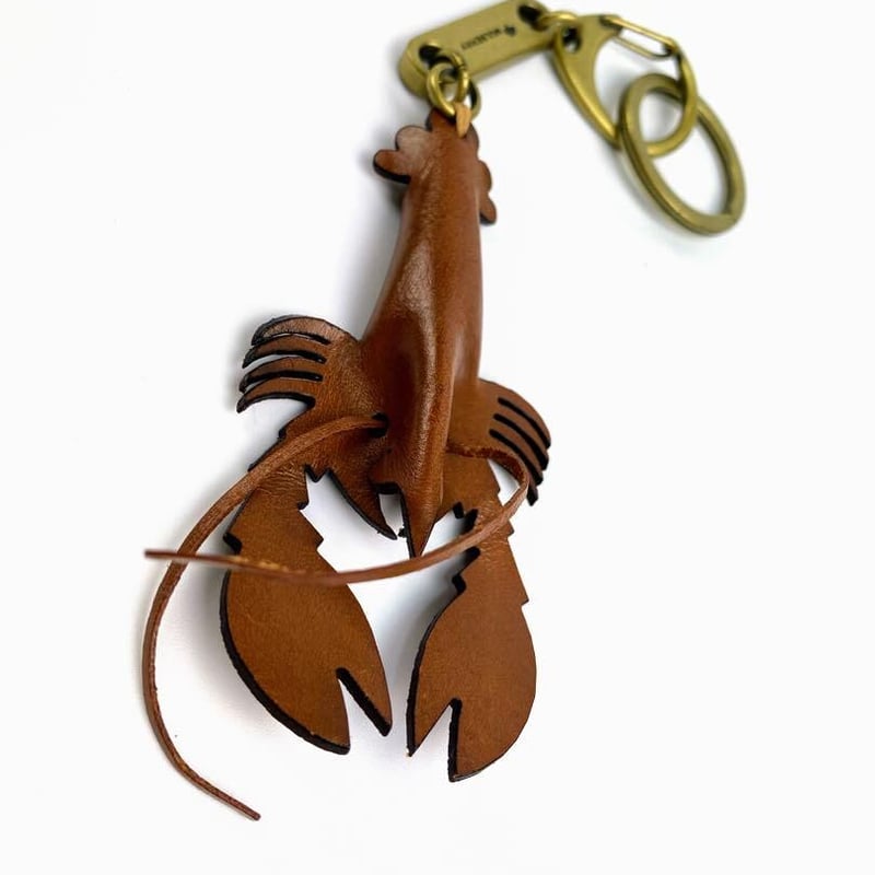 マルベリー Mulberry キーホルダー キーリング付き シュリンプ