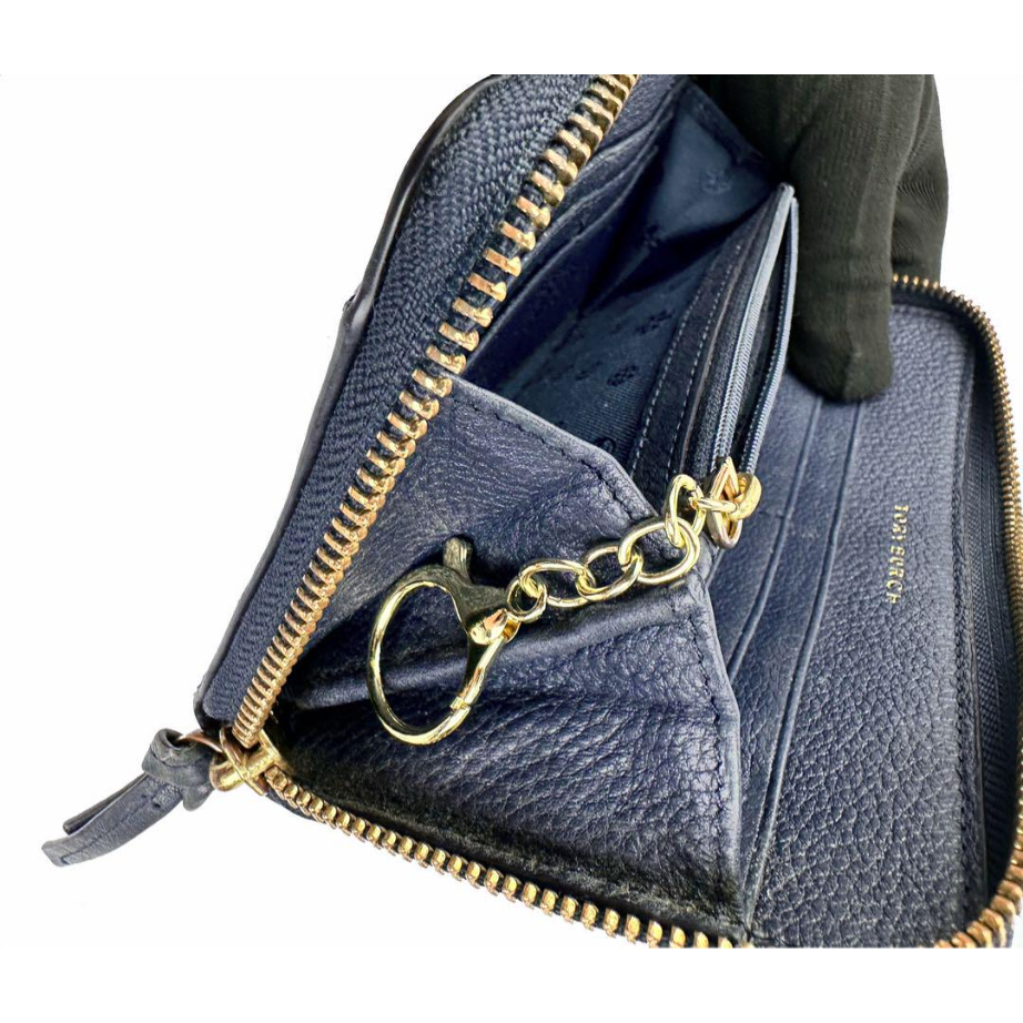 トリーバーチ TORY BURCH 長財布 ネイビー レザー ウォレット 32172 