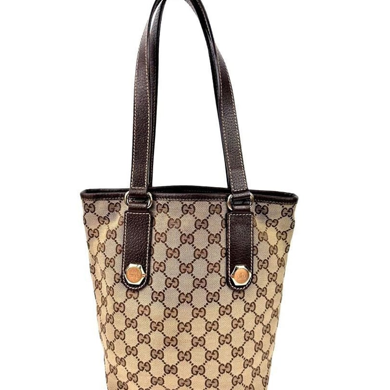 美品✨ GUCCI グッチ GGキャンバス レザー ベルト ロゴ型押し ブラック