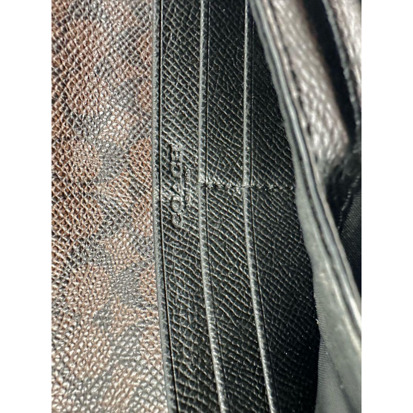 コーチ∞COACH∞長財布∞シグネチャー∞ブラックレザー