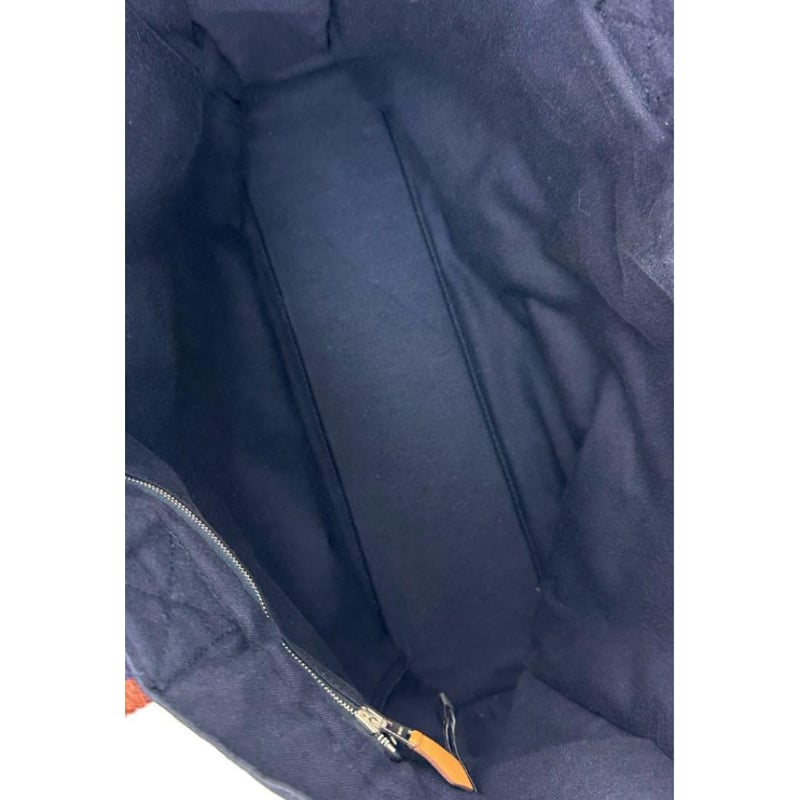 エルメス HERMES フールトゥMM ハンドバッグ キャンバス ネイビー ☆美品☆HERMES フールトゥMM トートバッグ キャンバス カーキx