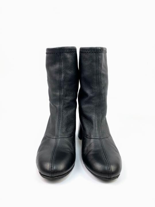 ピッピシック ストレッチレザーブーツ ショート 23cm ヒール7cm  