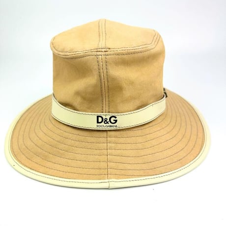 ドルガバ　DOLCE&GABBANA ハット　帽子　サイズS ベージュ系　カーフ