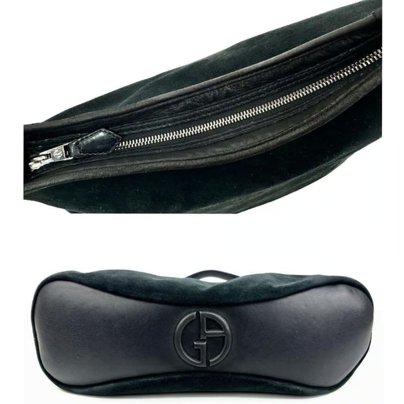 ジョルジオアルマーニ GIORGIO ARMANI ブラック スエード レザー ジョルジオアルマーニ GIORGIO ARMANI ブラック スエード レザー