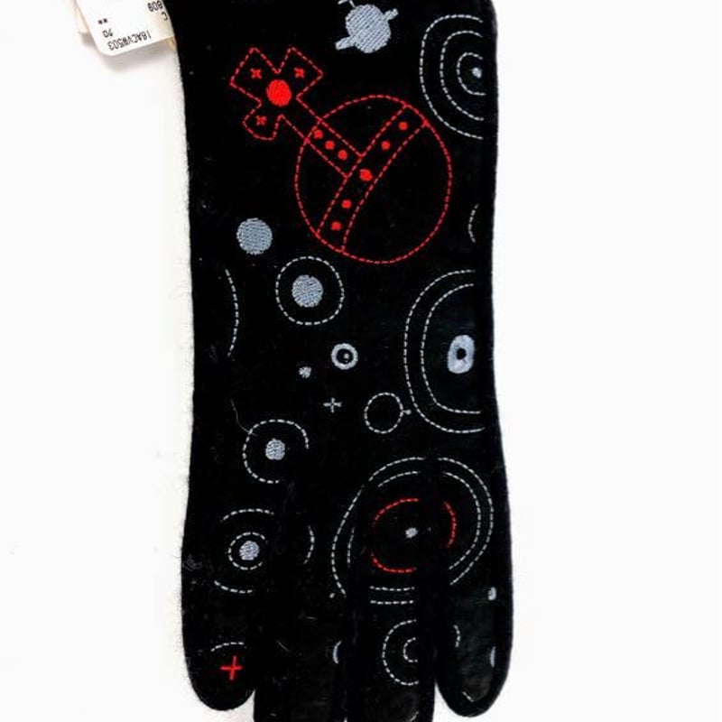 ヴィヴィアンウエストウッド 手袋 オーブ ドット ブラック 黒スエード