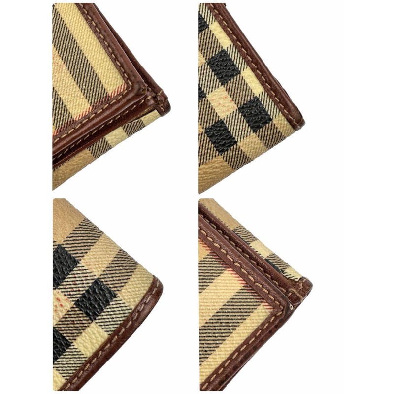 BURBERRY バーバリー ノバチェック 二つ折り財布 Wホック レザー BURBERRY バーバリー ノバチェック 二つ折り財布 Wホック レザー
