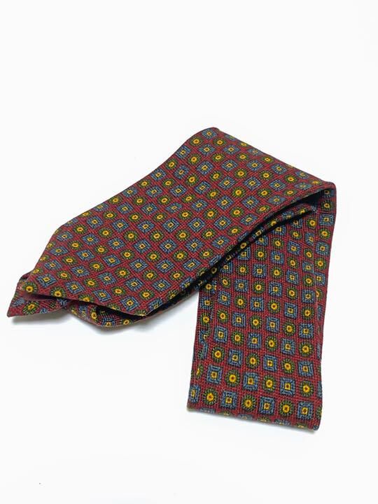 Burberry ネクタイ ビジネス スース カジュアル 秋色 赤 小豆色