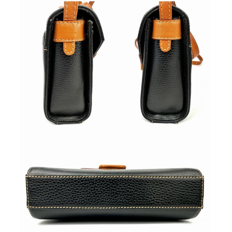 クレージュ　Courreges バックショルダーバッグ レザー　黒 courreges Courreges クレージュ ハンドバッグ Leather Bowling