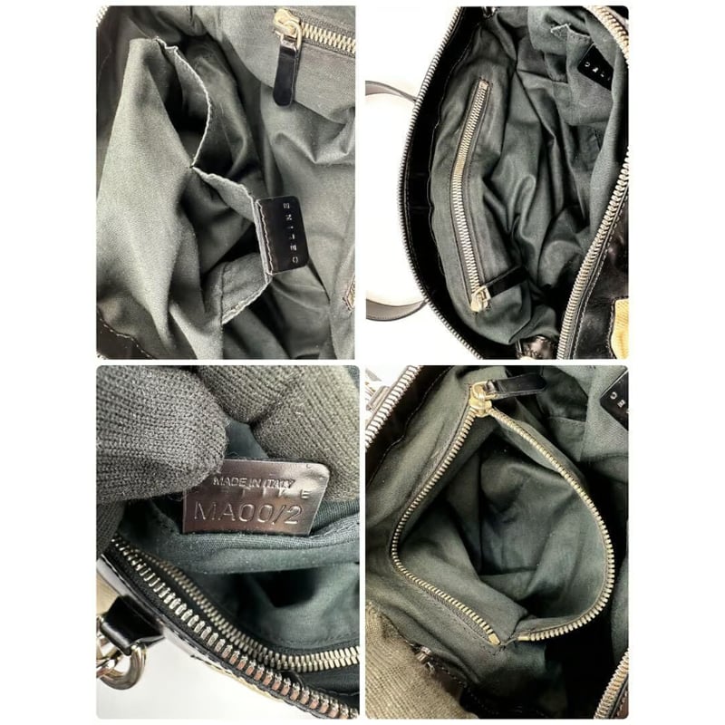 セリーヌ ショルダー 肩がけ キャンバスレザー モノトーン 白黒 ミニ