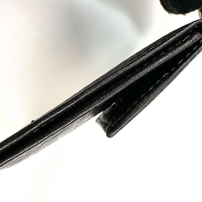 バレンシアガ レザー チャーム キーホルダー 黒 ブラック 金具ゴールド