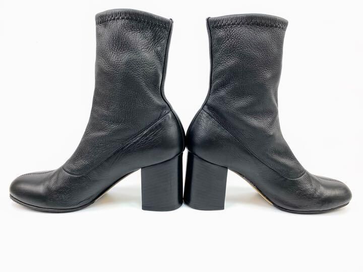 ピッピシック ストレッチレザーブーツ ショート 23cm ヒール7cm  