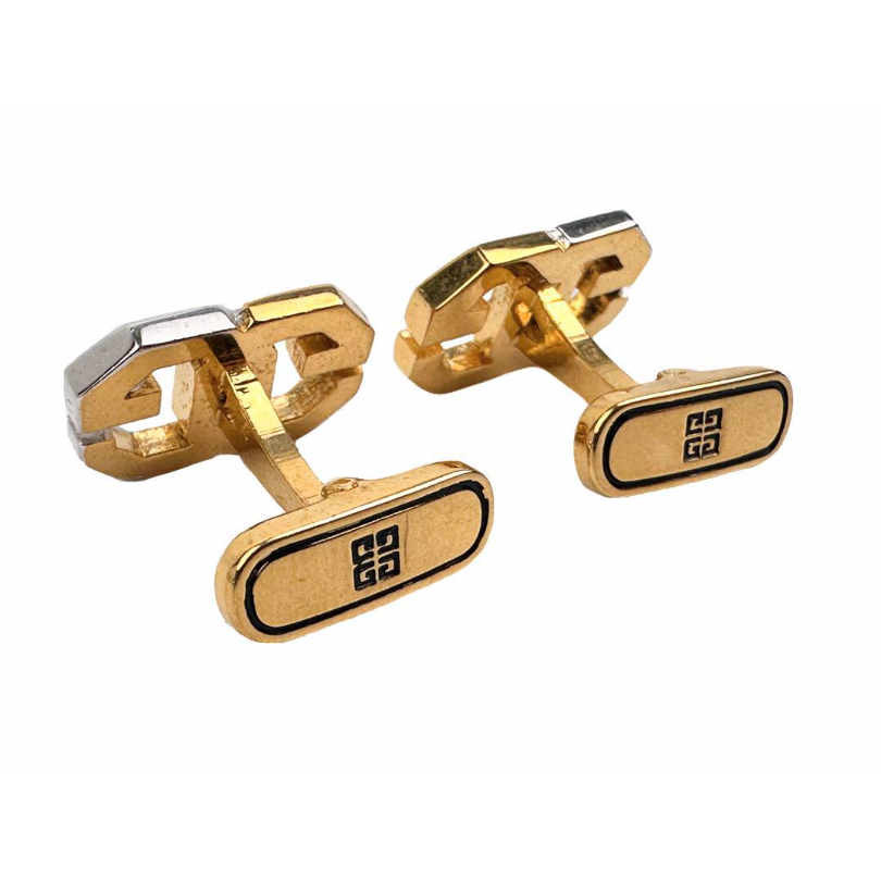 正規良 激レア ジバンシィ GGロゴコンビカラー カフス 金×銀 ダブルGボタン 正規良 激レア ジバンシィ GGロゴコンビカラー カフス 金×銀 ダブルG