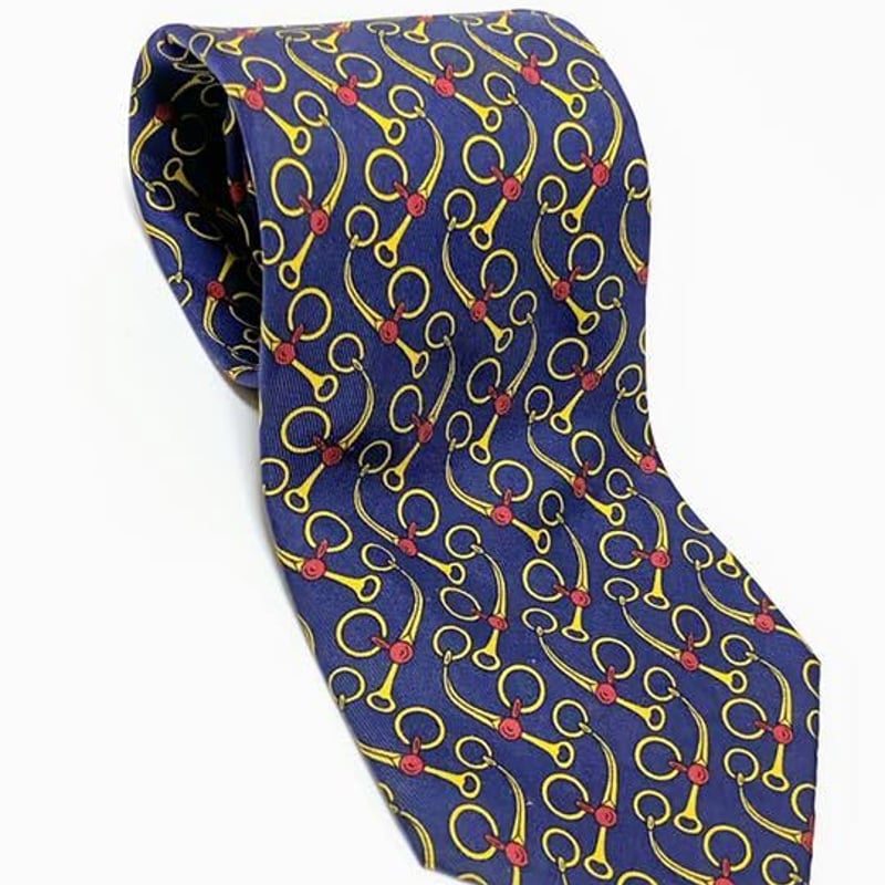 HERMES ネクタイ 紺 ネイビー エルメス スーツ ジャケット ビジネス  