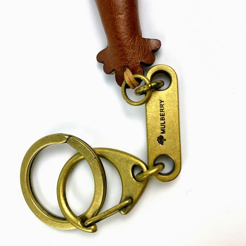 マルベリー Mulberry キーホルダー キーリング付き シュリンプ