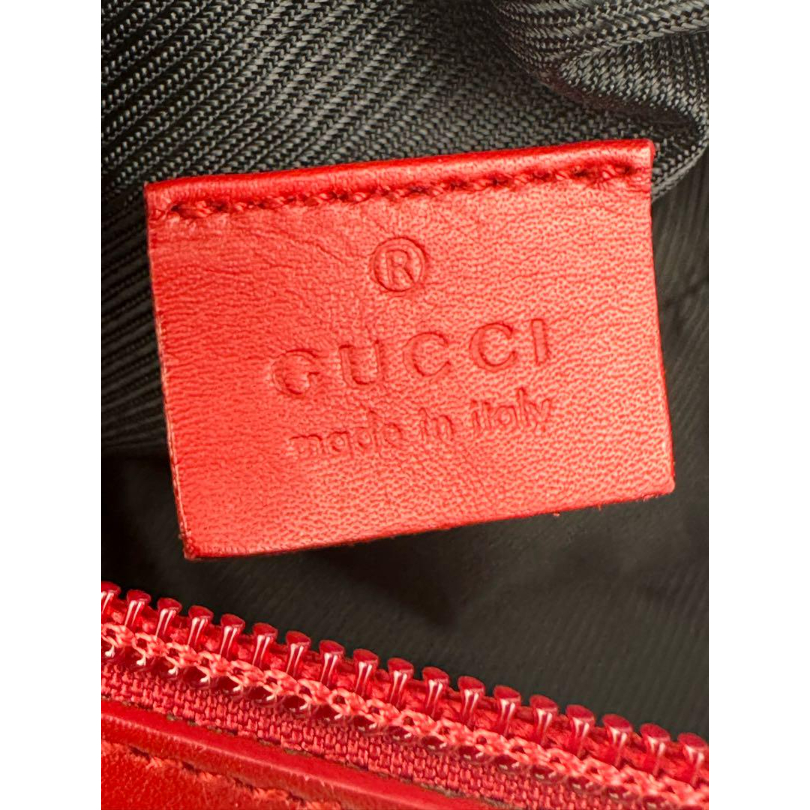 GUCCI グッチ GGキャンバス ブラウン×レッド 化粧ポーチ コスメ GUCCI グッチ GGキャンバス ブラウン×レッド 化粧ポーチ コスメ