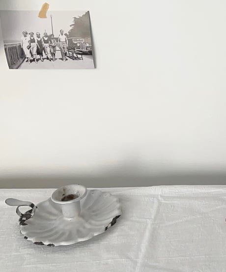 Europe vintage enamel candle holder  ホーロー キャンドルホルダー