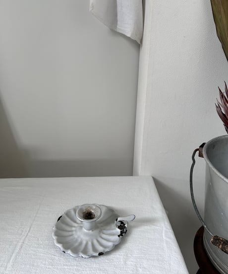 Europe vintage enamel candle holder  ホーロー キャンドルホルダー