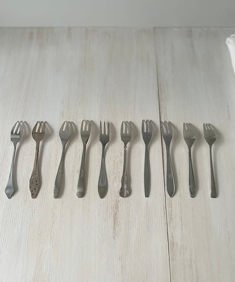 1970's Europe vintage cake fork Ⅰ〜Ⅴ ヴィンテージ ケーキフォーク