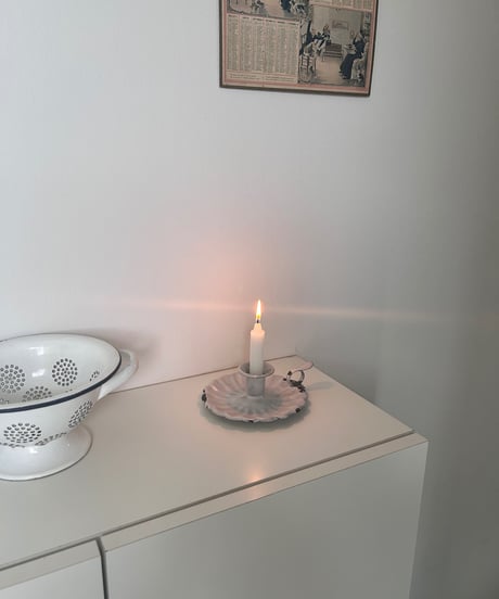 Europe vintage enamel candle holder  ホーロー キャンドルホルダー