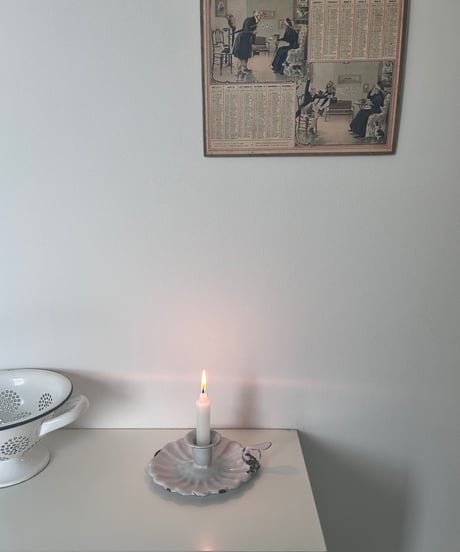 Europe vintage enamel candle holder  ホーロー キャンドルホルダー