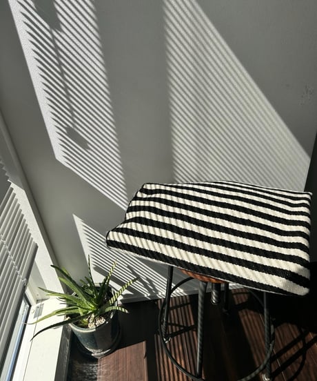 〔送料無料〕NEW Turkish Battaniye  トルコ製 手織りバッターニエ 127cm×80m （White×Black）