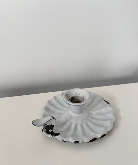 Europe vintage enamel candle holder  ホーロー キャンドルホルダー
