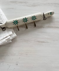 〔送料無料〕French vintage wood rolling towel hook 木製タオルフック