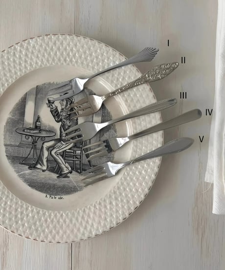 1970's Europe vintage cake fork Ⅰ〜Ⅴ ヴィンテージ ケーキフォーク