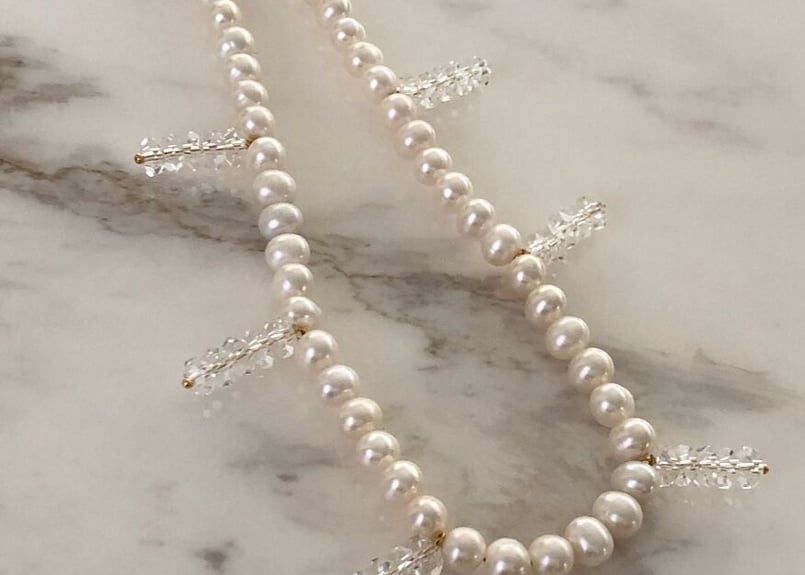 Timeless Pearly】パール×クリアビーズモチーフネックレス | Les Chemins