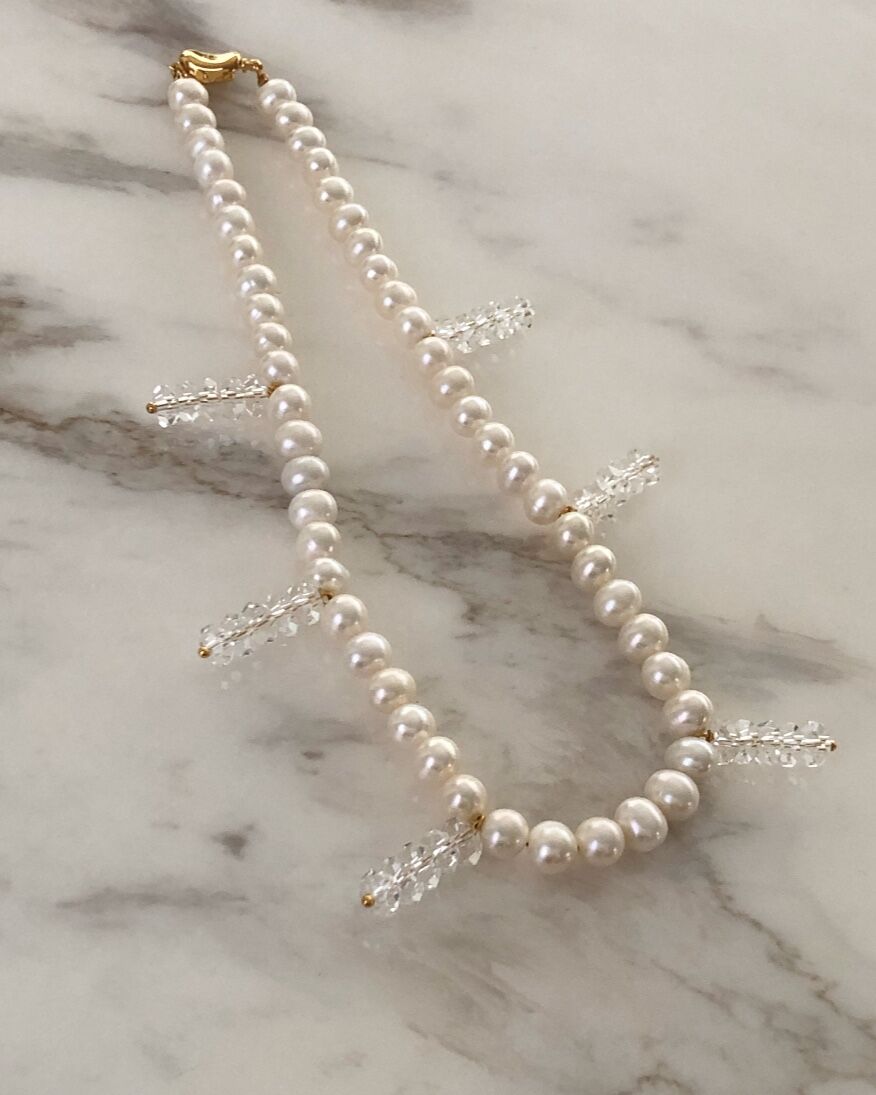 Timeless Pearly】パール×クリアビーズモチーフネックレス | Les Chemins