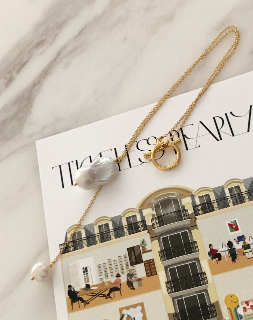Timeless Pearly】バロックパール×1粒パールネックレス | Les