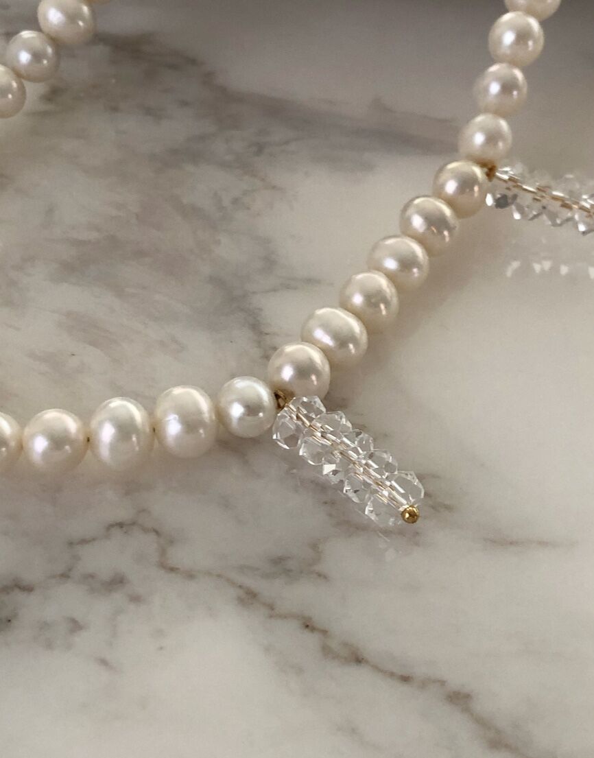 Timeless Pearly】パール×クリアビーズモチーフネックレス | Les Chemins