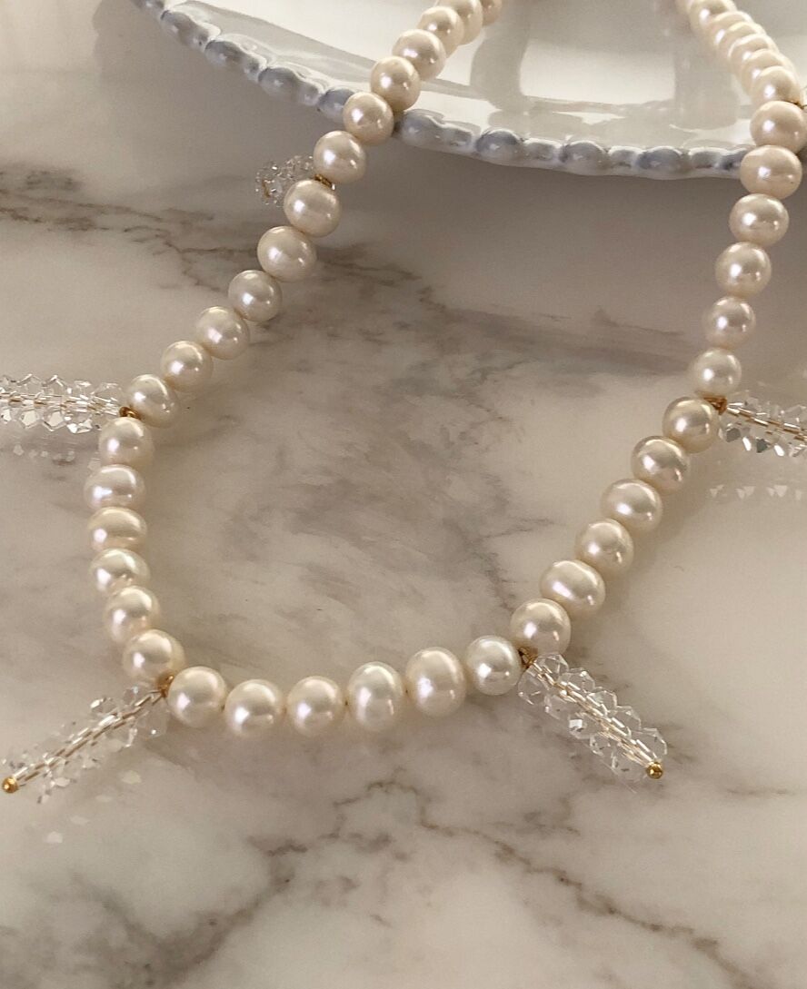 Timeless Pearly】パール×クリアビーズモチーフネックレス | Les Chemins
