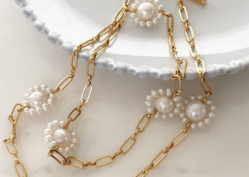 TIMELESS bijou パールロングネックレス シルバー TIMELESS bijou パールロングネックレス シルバー