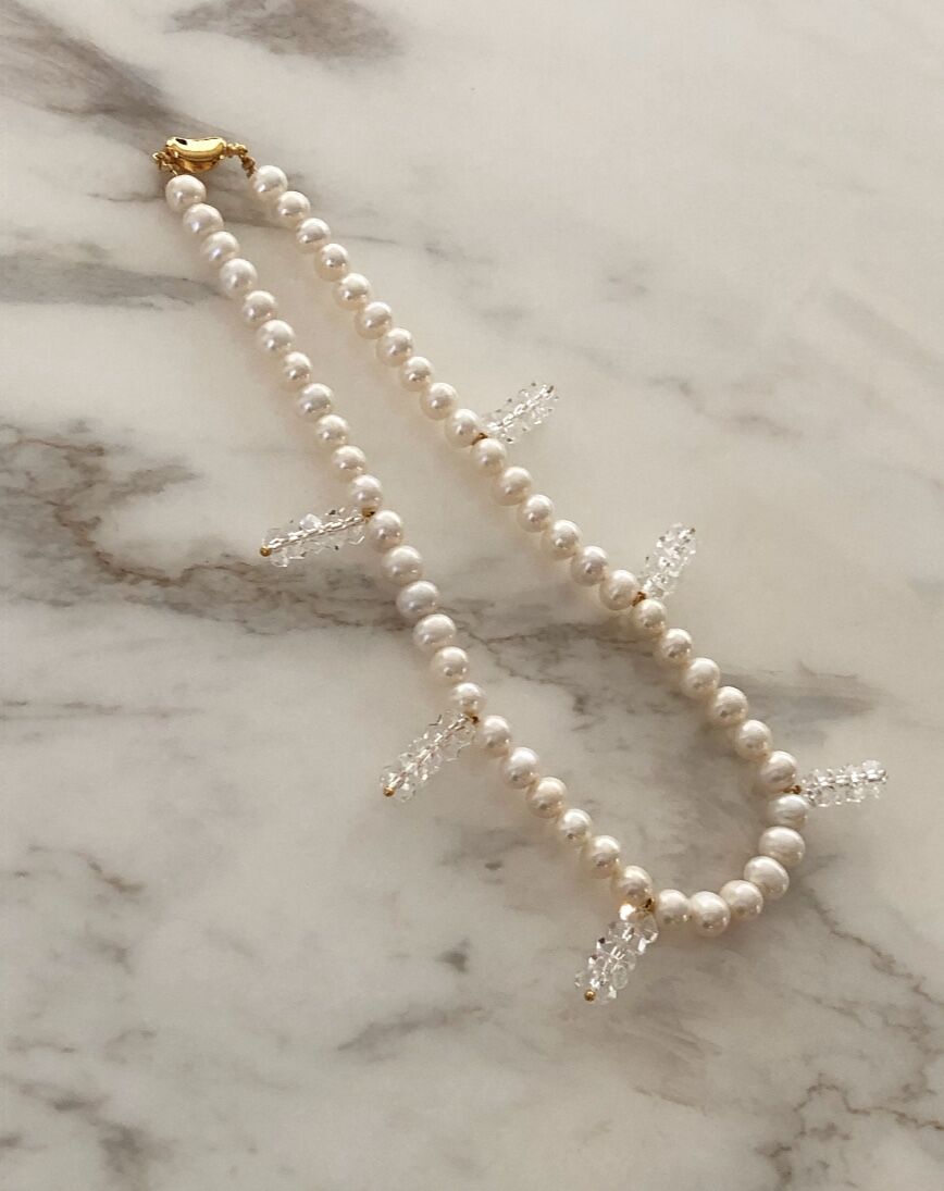 Timeless Pearly】パール×クリアビーズモチーフネックレス | Les Chemins